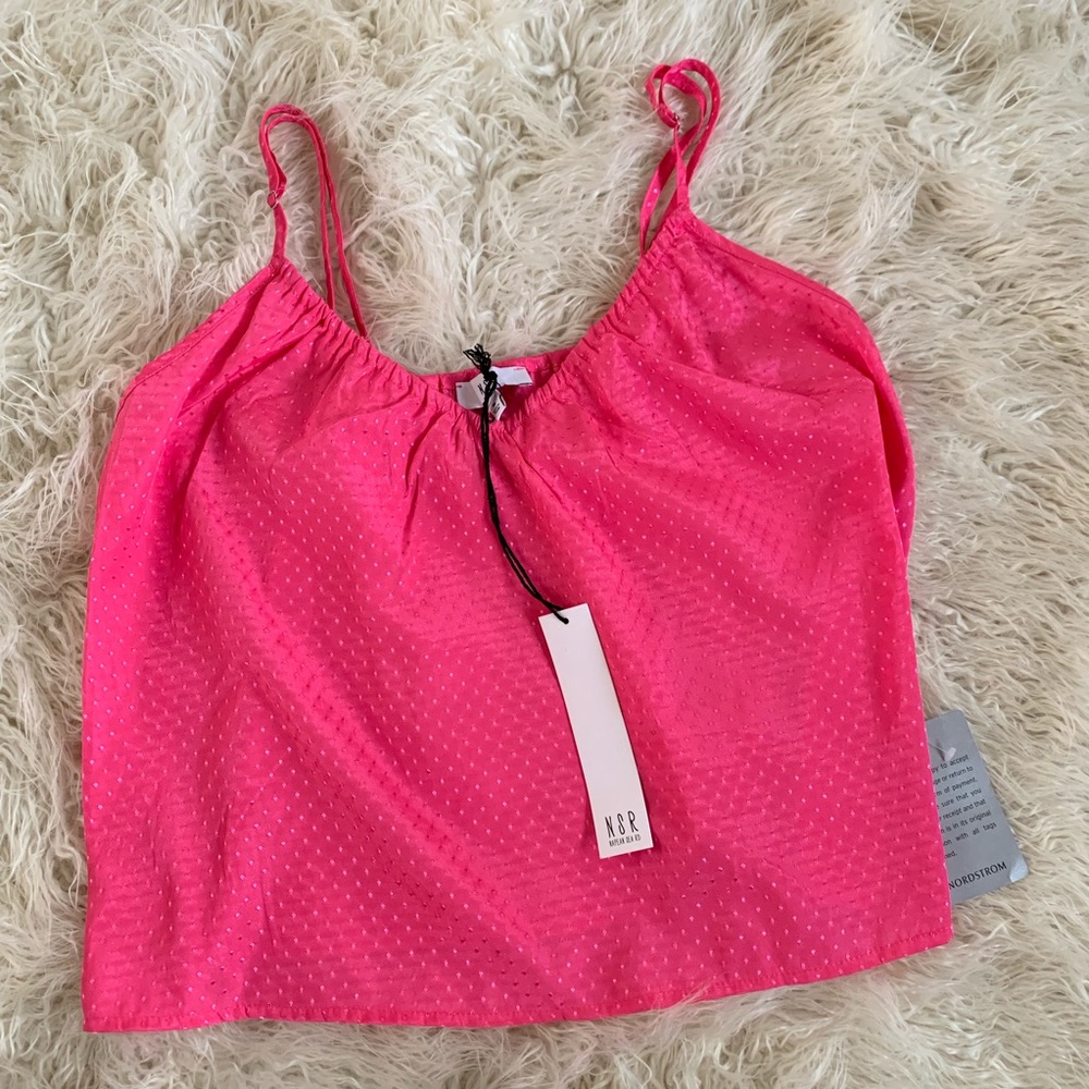 NSR Hot Pink Cropped Tank Women’s Size M NWT